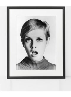 Twiggy Shock Poster with Frame Black/White 50 x 40cm