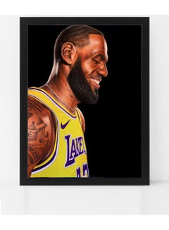 LeBron James Poster with Frame Multicolour 30 x 40cm
