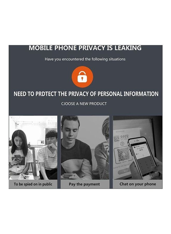 Protective Privacy Film For Apple iPhone 8 Black - Image 3
