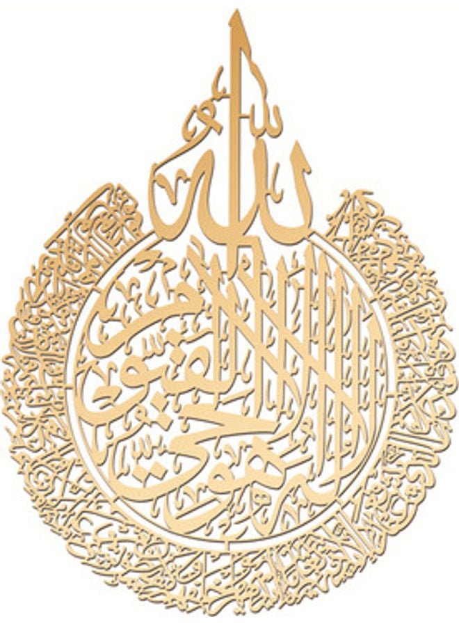 مرآة من الأكريليك لتزيين الحائط ذهبي 30سم