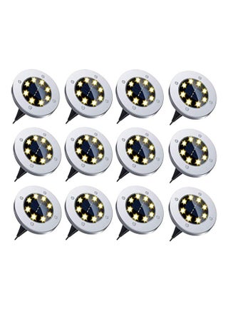 12-Piece Solar Outdoor In-Ground Lights Multicolour - v1624188042/N48456147A_1