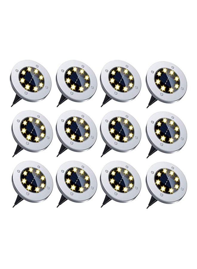 12-Piece Solar Outdoor In-Ground Lights Multicolour