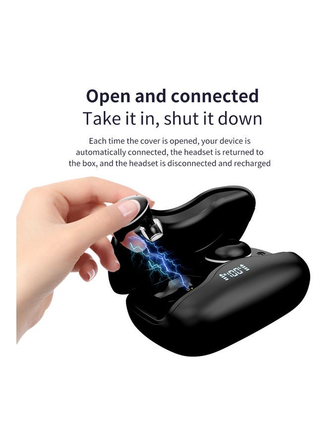 Generic Wireless Stereo In-Ear Earbuds With Charging Case Black  - Image 2