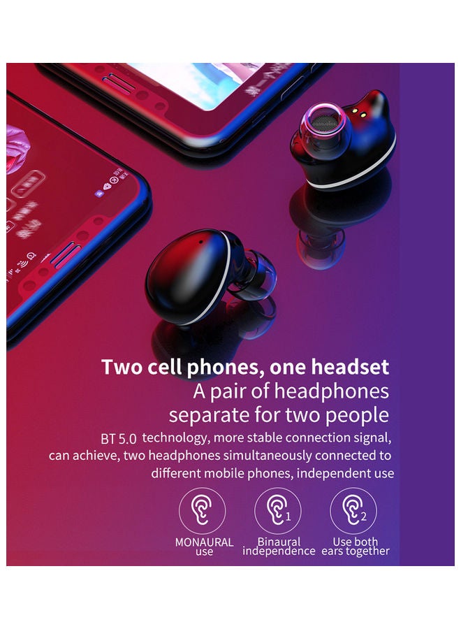 Generic Wireless Stereo In-Ear Earbuds With Charging Case Black  - Image 3