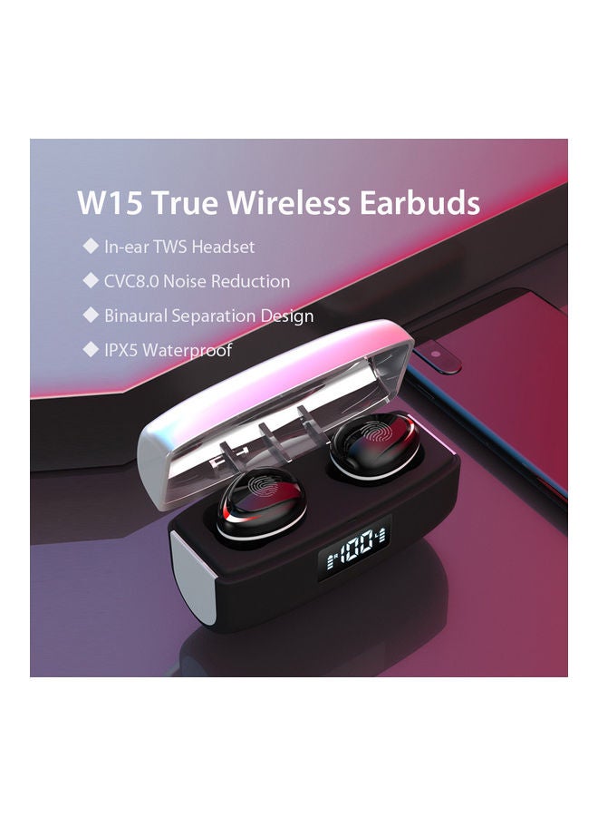 Generic Wireless Stereo In-Ear Earbuds With Charging Case Black  - Image 4