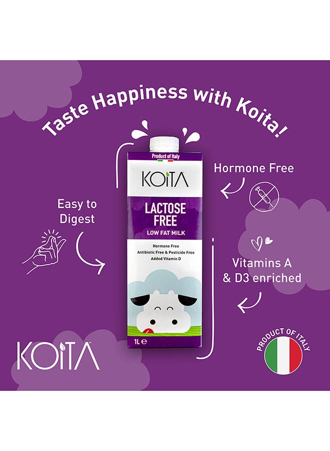 Koita Lactose Free Low Fat Milk Plain 1Liters Pack of 12  - Image 4