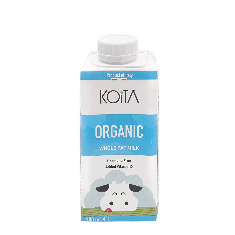 Koita Organic Whole Milk Plain 200ml Pack of 24  - Image 2