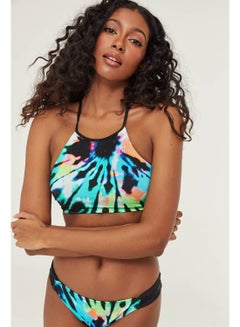Molded Triangle Criss Cross Bikini Top Multicolour
