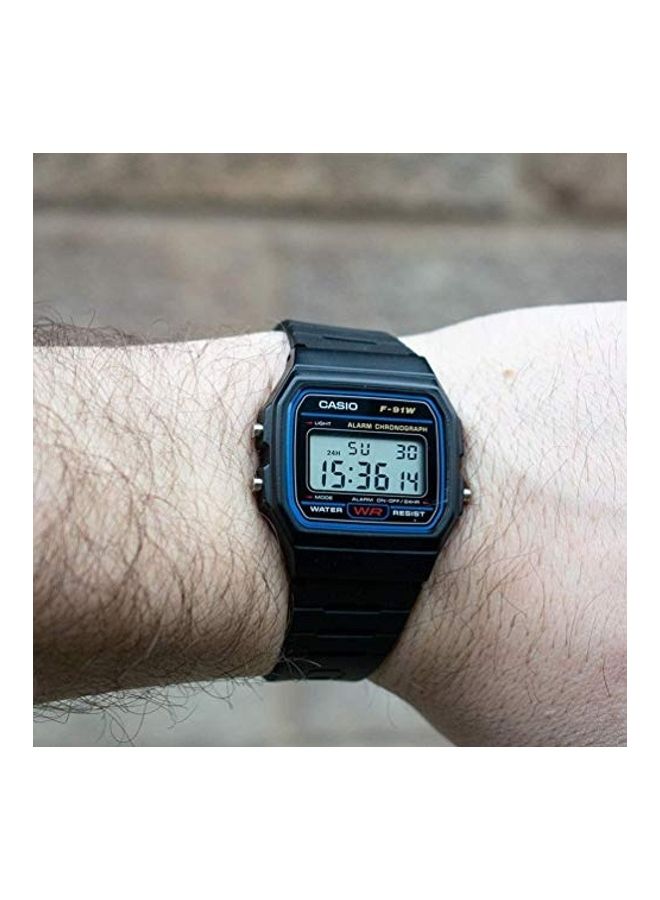 كاسيو ساعة رقمية مقاومة للماء طراز F-91W-1 للرجال - Image 4