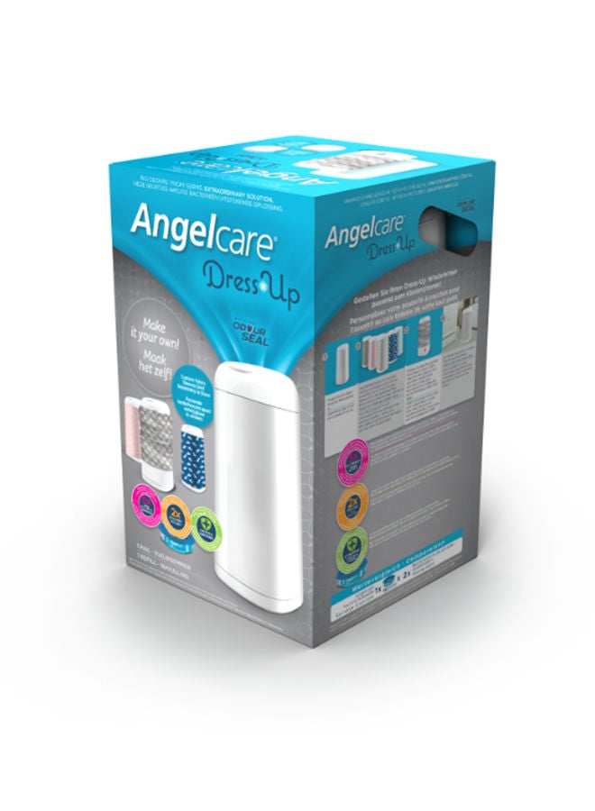 Angelcare - Dress Up Nappy Disposal System with Odour Seal Technology, White - Image 1