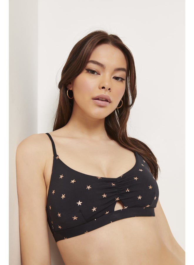 Ardene - Peekaboo Detail Bikini Top Black - Image 1