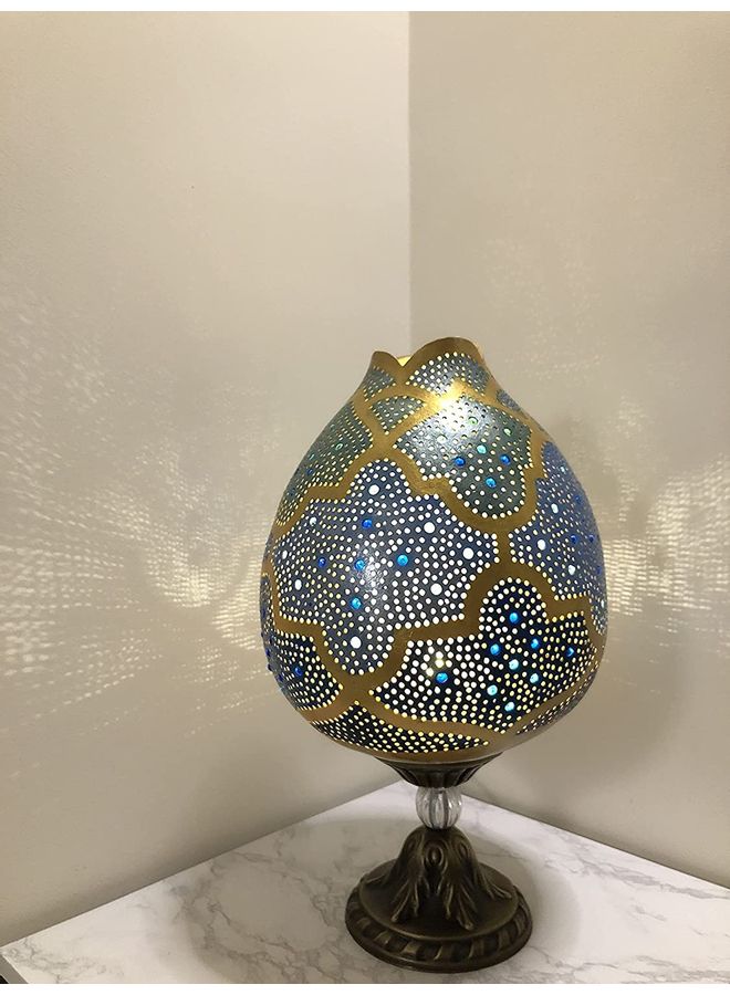 Handmade Gourd Art Lamp Warm White  - Image 1