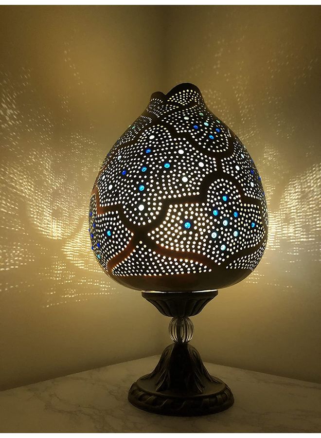 Handmade Gourd Art Lamp Warm White  - Image 2