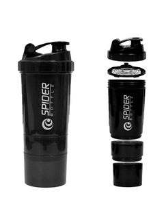 Protein Shaker Sports Water Bottle With Non Slip 3 Layer Twist Off 3oz Cups With Pill Tray, Leak Proof Shake Bottle Mixer and Protein Powder Shake Cup With Storage 0.5kg - v1624250628/N48452638A_2