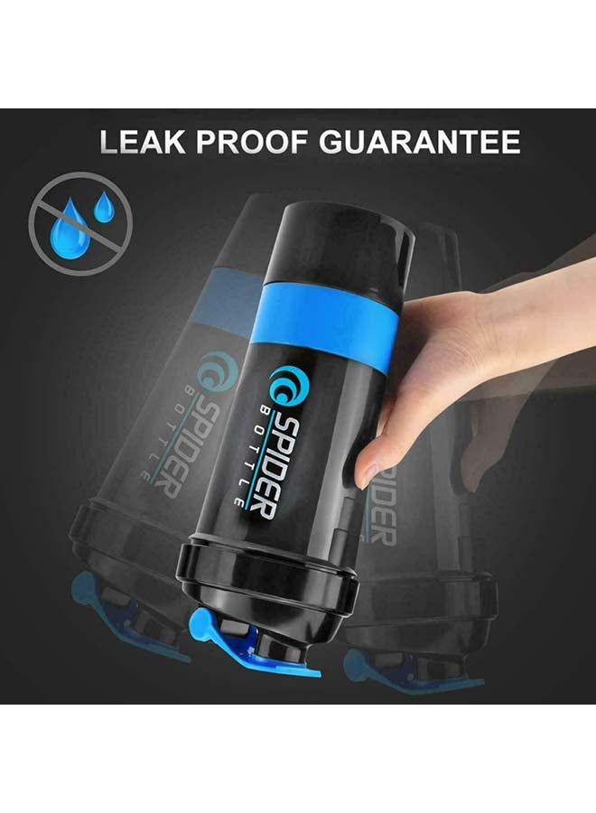 H PRO Protein Shaker Sports Water Bottle With Non Slip 3 Layer Twist Off 3oz Cups With Pill Tray, Leak Proof Shake Bottle Mixer and Protein Powder Shake Cup With Storage 0.5kg  - Image 2