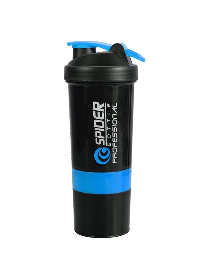 زجاجة مياه رياضية لمزج البروتين مع 3 طبقات مانعة للانزلاق قابلة للف 3 أونصة مع صينية أقراص وخلاط زجاجة مضاد للتسرب وكوب مخفوق مسحوق البروتين مع تخزين 0.5كيلوجرام - Image 1