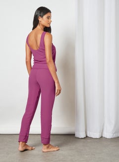 Private Lives Chiffon Pyjama Set (Set of 2) Pink  - Image 2