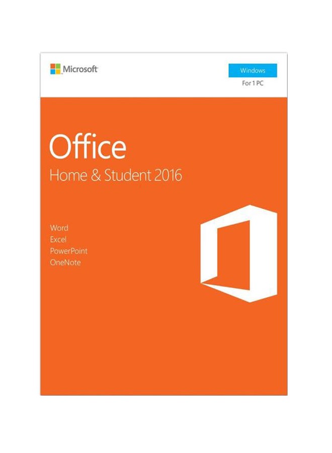 مايكروسوفت مجموعة برامج Office Home And Student 2016 برتقالي / أبيض - Image 1