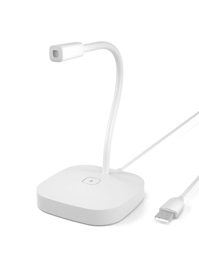 Muslady USB Computer Desktop Microphone White  - Image 3