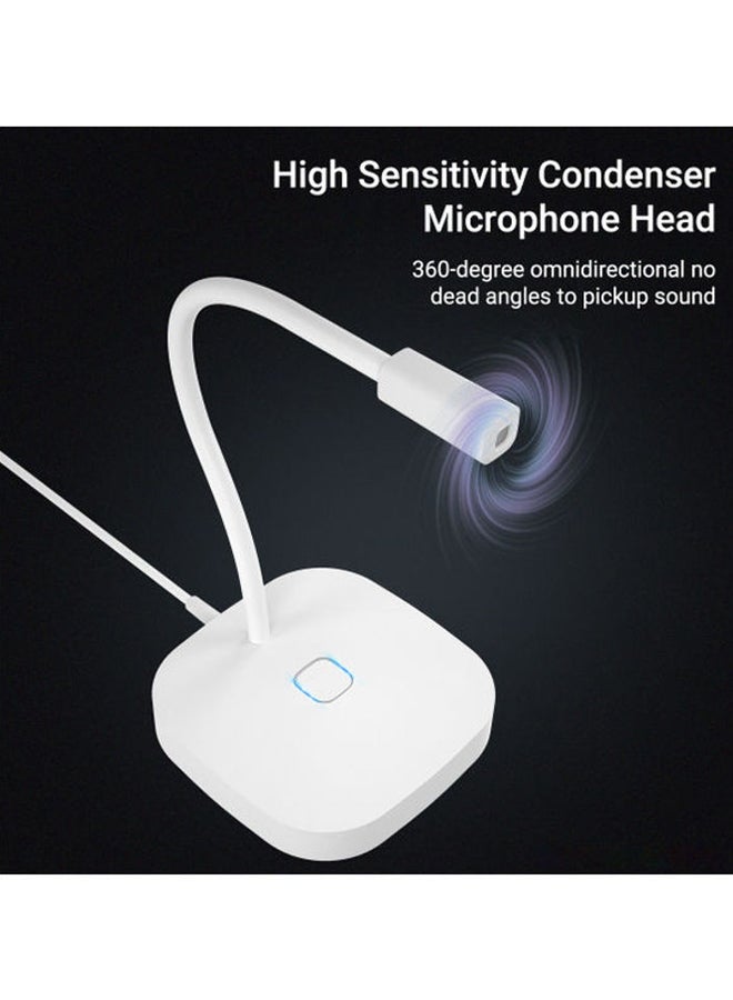 Muslady USB Computer Desktop Microphone White  - Image 5