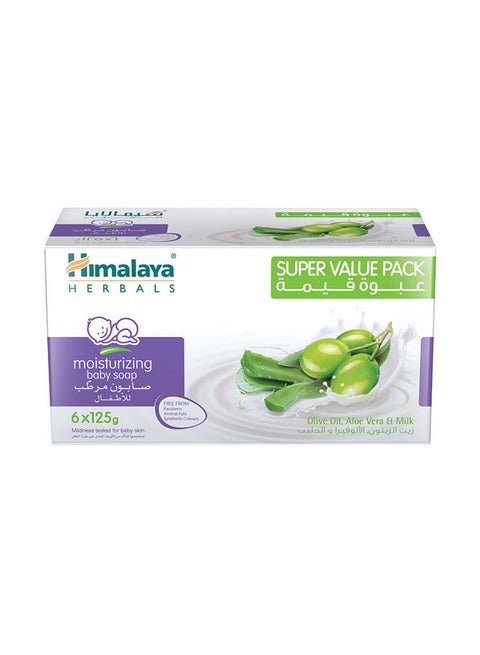 Moisturizing Baby Soap With Olive Oil And Aloe Vera,Pack Of 6
