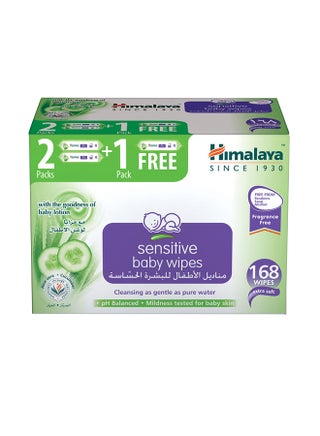 Baby Wipes 2+1 Pack, Sensitive And Fragrance Free - v1624256479/N39333193A_1