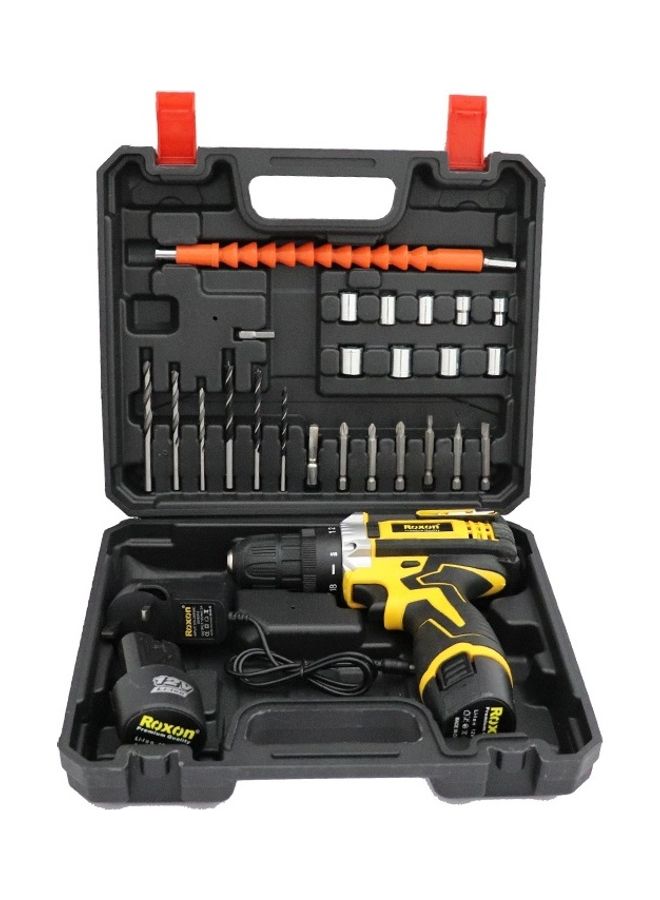 Roxon Handheld Electric Drill Set Black/Yellow/Silver - Image 1