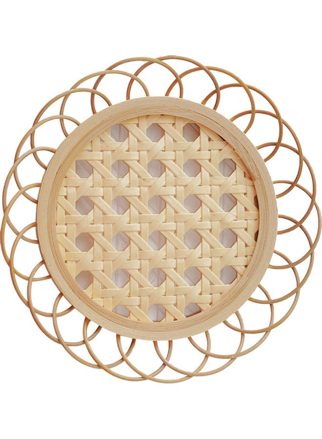 Korean Style Heat Insulation Coaster Beige 11x8.5cm - Image 1