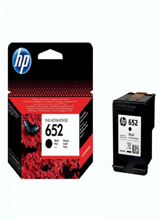 HP - 652 Ink Advantage Printer Cartridge Black - Image 1