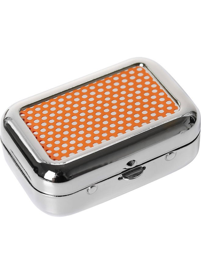 منفضة سجائر صغيرة محمولة مناسبة للأماكن الخارجية والسفر برتقالي/فضي - Image 1