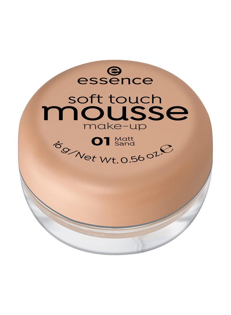 Essence Soft Touch Mousse Face Make-Up 01 Matt Sand  - Image 1