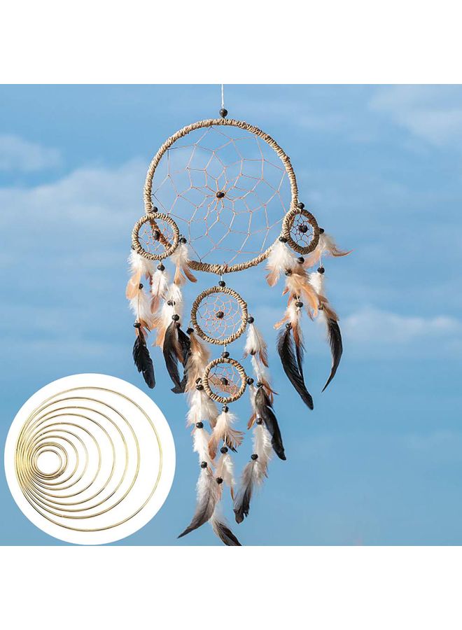10-Piece Dream Catcher Ring Set Gold - Image 3