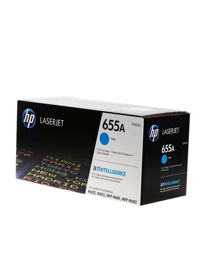 HP 655A LaserJet Toner Cartridge Cyan - Image 1