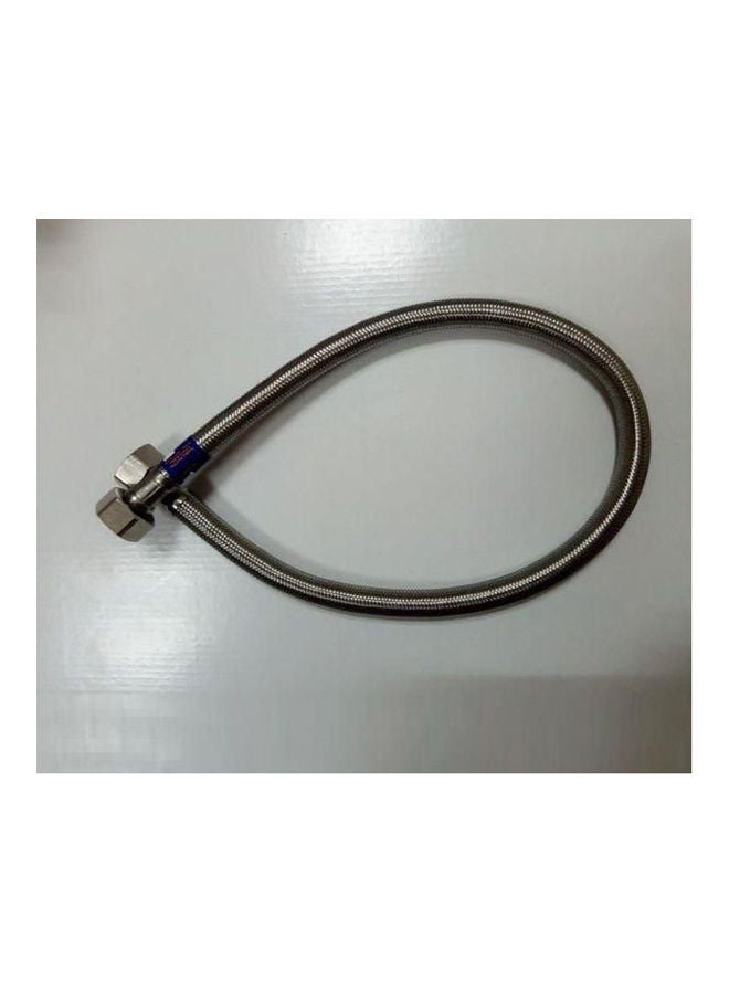 Set Of 2 Flexible Hose / Italian Connection Suitable For Toilet Or Heater Silver 40cm - Image 3