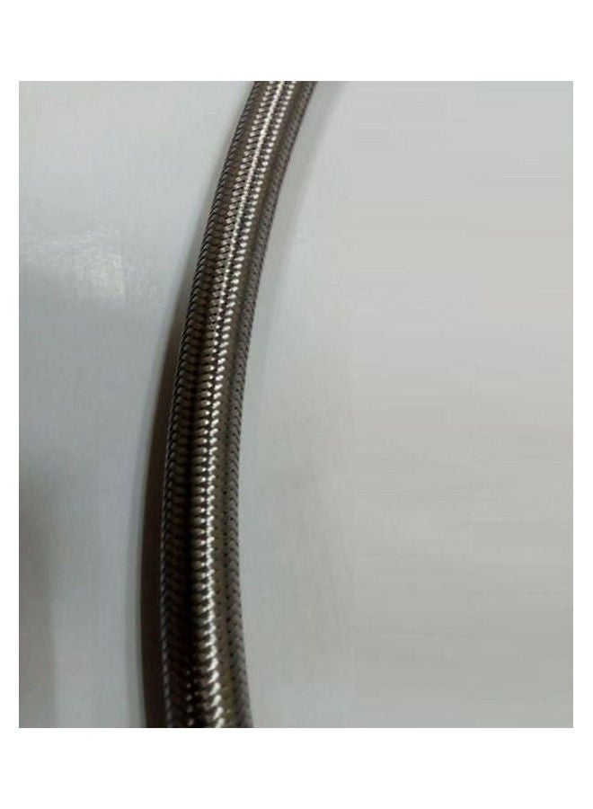 Set Of 6 Flexible Hose / Italian Connection Suitable For Toilet Or Heater Silver 50cm - Image 2