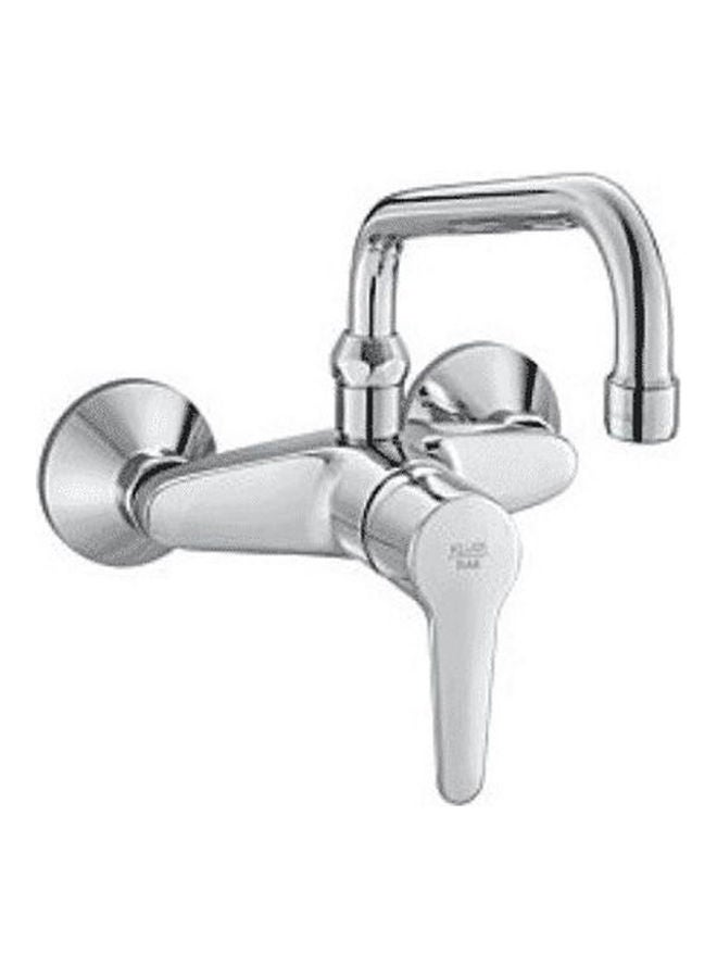 كلودي خلاط حوض بولاريس مزود بذراع واحدة يثبت على الحائط فضي