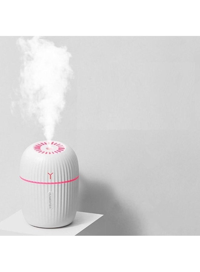 Ultrasonic Air Humidifier With LED Light White/Pink  - Image 1