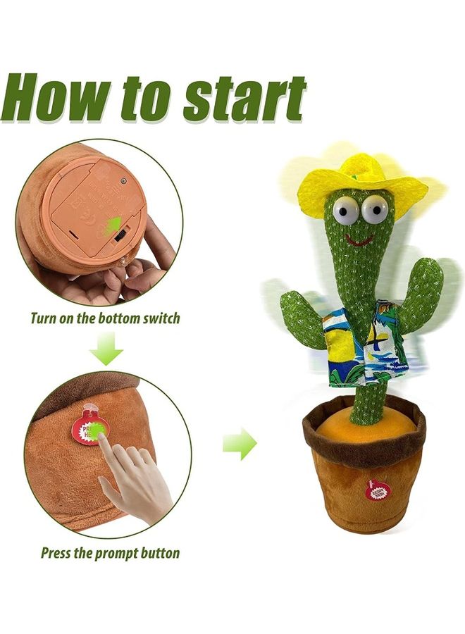 Electric Dancing Cactus Plant Stuffed Toy With Music - Image 2