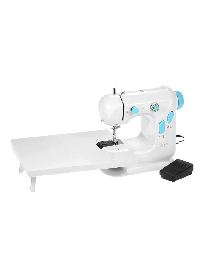 Decdeal Multifunctional Electric Sewing Machine With Extension Table H19676UK White/Blue - Image 2
