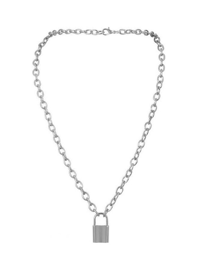 Fashion Charms Jewelry Alloy Chain Necklace Lock Charm Jewelry Necklace Sweater Chain For Women 