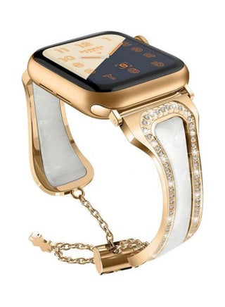 Women's For Apple Watch 4 Stainless Steel Resin Adjustable Chain Strap - v1624273216/N48467230A_1