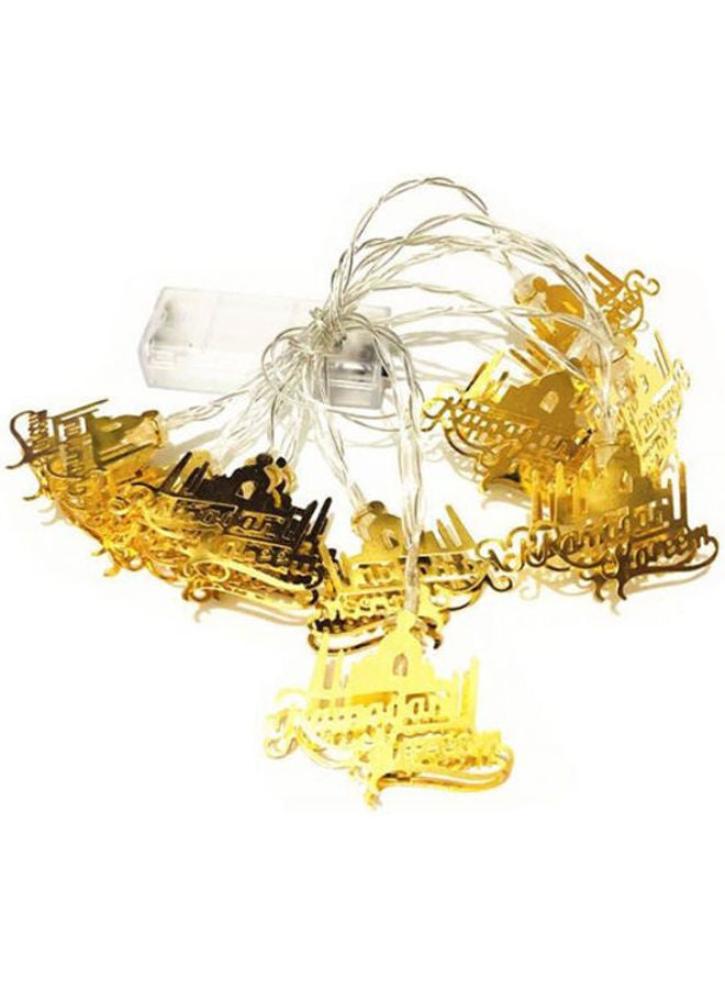 Light Up Ramadan And Eid Ramadan Supplies Decoration Ornament Light String For Home Festival  Decor Yellow 1.65cm
