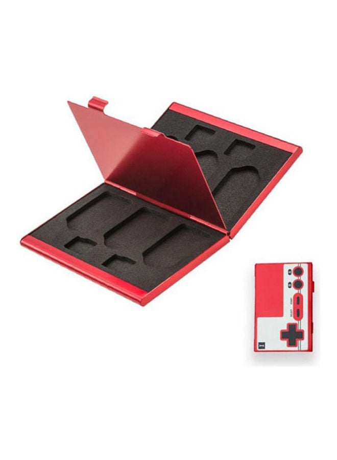 10-Slots Aluminium Metal Game Card Cartridge Storage Case Box  For Nintend Switch Ns Mario Red