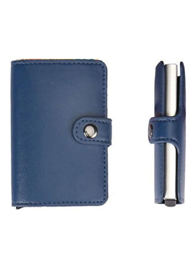 Anti-Rfid Bank Card Automatic Elastic Card Box Pickup Card Aluminum Alloy Card Case Multicolour 