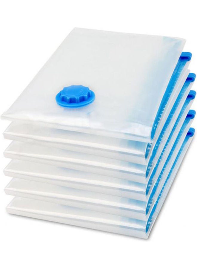 Pack of 8 Plastic Clothes Bags Clear  - Image 1