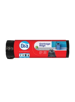 ORA Viva Garbage Bags Drawstring Heavy Duty 30Gallon 20 Bags Black  - Image 1
