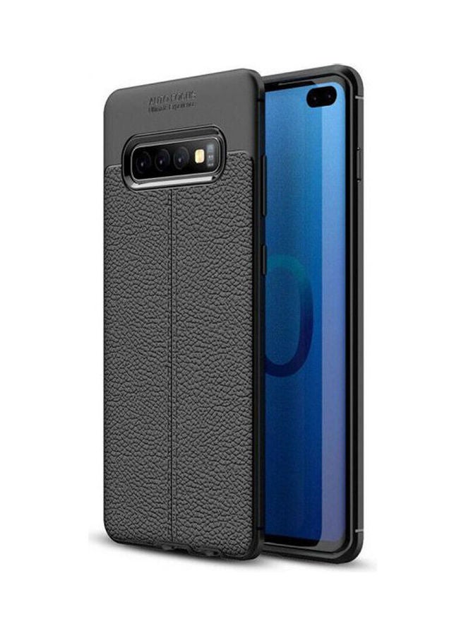 For Samsung Galaxy S10 Plus Leather Shockproof Case Cover Black