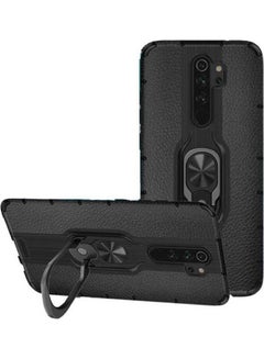 For Xiaomi mi Note 8 Pro Case,Hybrid Armor Heavy Duty Shockproof Protection Kickstand Case Cover Compatible Magnetic Car Mount Ring Black