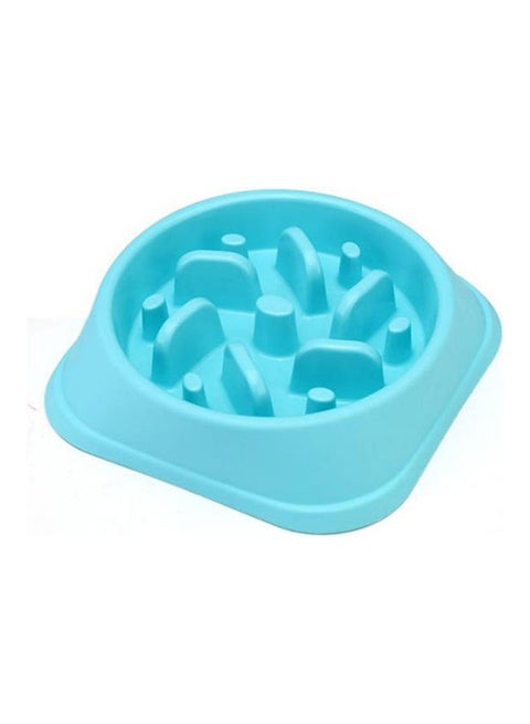 Dog Feeder Slow Eating Pet Bowl Healthy Design Bowl For Pet Blue Color Blue