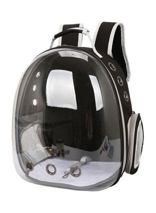 Breathable Portable Pet Carrier Bag Outdoor Travel Puppy Cat Bag Transparent Space Pet Backpack Black/Clear - v1624275622/N48470919A_1